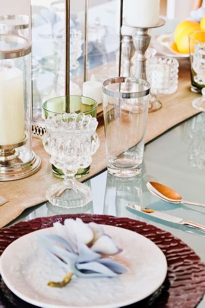 Premium Photo Elegant Dining Table Setting