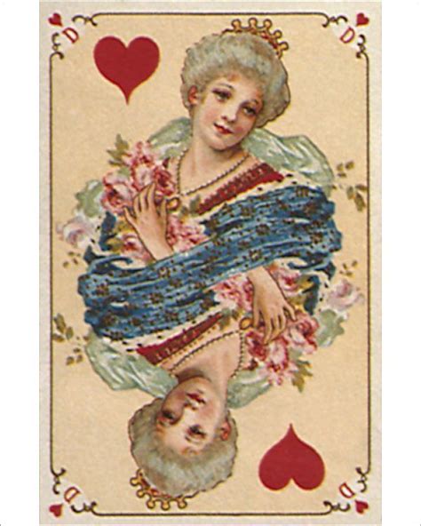 Print Of Queen Of Hearts Queen Of Hearts Card Card Art Vintage