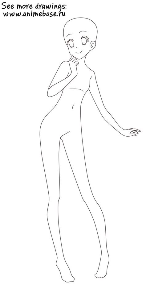 Human Anime Base Coloring Page