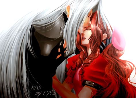Kiss My Eyes Sephiroth And Aerith By Uekiodiny On Deviantart Final Fantasy Aerith Sephiroth