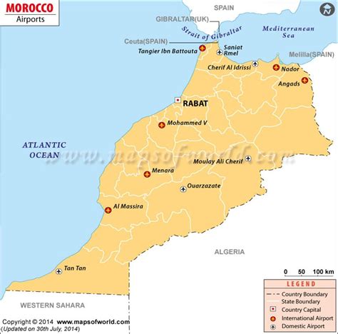 Airports In Morocco Morocco Airports Map