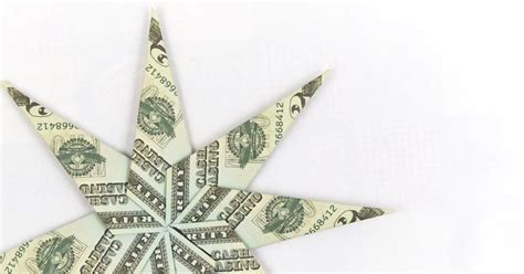 How To Make A Origami Christmas Star With Money Money Origami 25