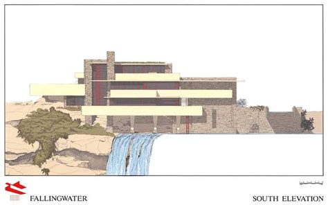 Fallingwater Drawings And Plans Fallingwater Falling Water House