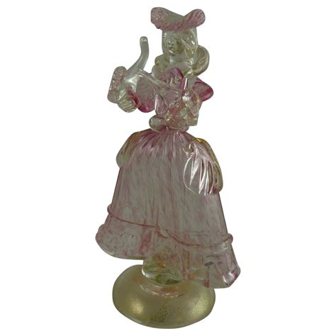 Vintage Murano Art Glass Figure Of A Lady From Ornaments On Ruby Lane