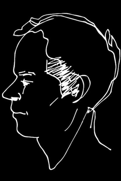 Premium Vector Vector Sketch Of A Beautiful Man Profile