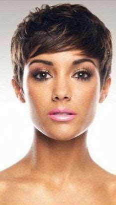 With short and thick hair there's so many styles you can get away with. Image result for wash and wear short haircuts with bangs | Kapsels, Korte kapsels, Haar