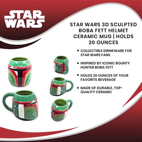 Star Wars Boba Fett 3d Sculpted Ceramic 20 Oz Mug — Metv Mall