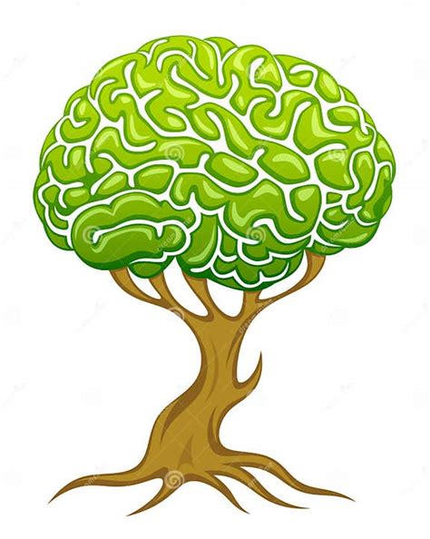 Brain Tree Ilustração Do Vetor Ilustração De Gênio Folhagem 66311766