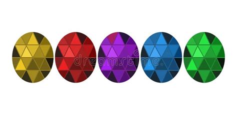 Different Color Crystals Stock Vector Illustration Of Heart 99223588