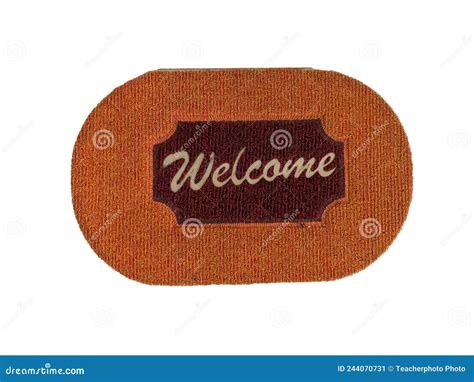 Welcome Mat Isolated On A White Background Stock Image Image Of House