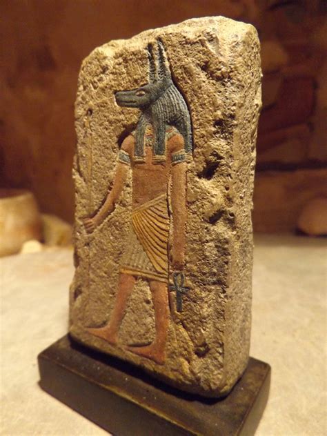 Egyptian art - Anubis - A relief sculpture of the ancient ...
