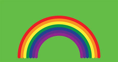 Colored Rainbow On A Green Background 14213530 Vector Art At Vecteezy