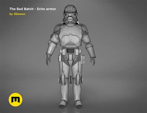 The Bad Batch Echo Armor 3d Model 3d Printable Cgtrader