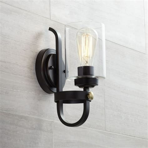 Franklin Iron Works Rustic Farmhouse Wall Light Sconce Led Oiled Bronze
