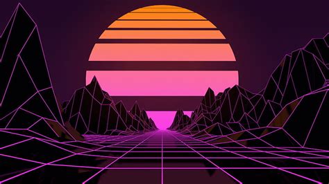 Outrun Sunset Cyberwave Hd Wallpaper Pxfuel