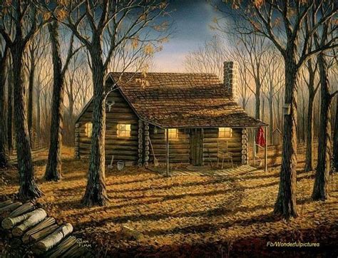 Pin By Greg S James On Log Cabinshomes Painting Fall Canvas