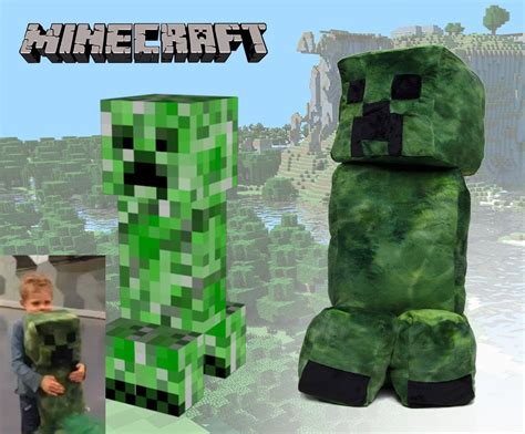 Minecraft Creeper Plush By Meplushyou Minky Fabric Soft Green