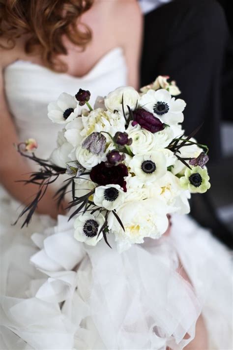 Black White And Silver Wedding Bouquets