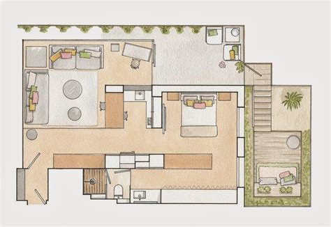 L'aménagement design et fonctionnel de cet appartement de 50m2. amenagement-petit-appartement-50m2 - Picslovin