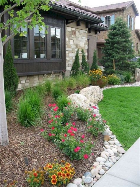 58 Beautiful Front Yard Rock Garden Landscaping Ideas Page 58 Of 60