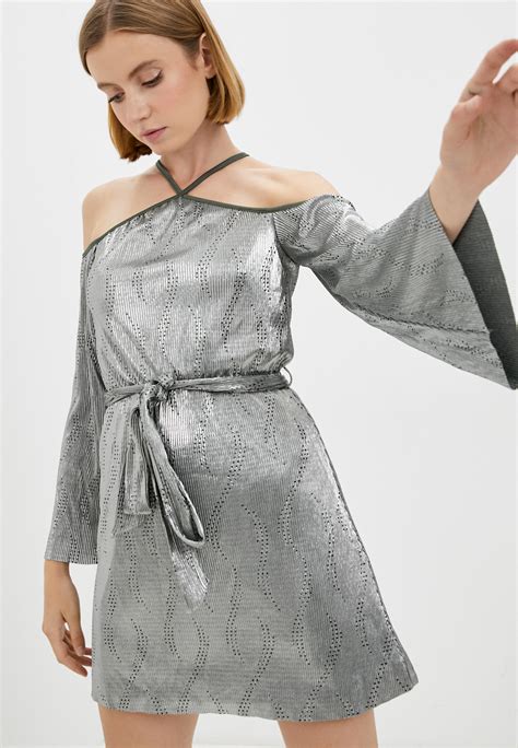 Платье Koton цвет серебряный Rtlaaq007601 — купить в интернет