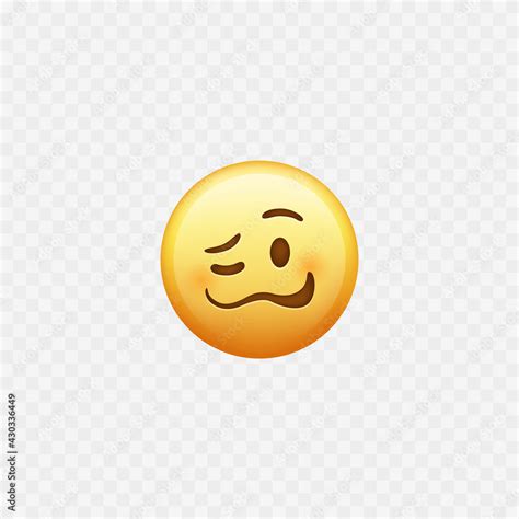 Emoji Funny Drunk Face Emoji Isolated On White Vector