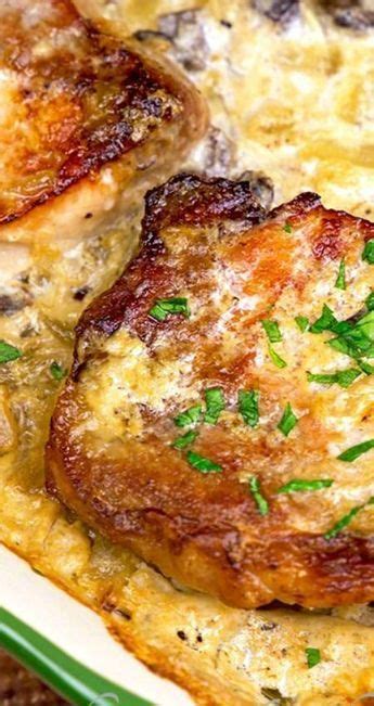 This is a little healthier since the chops are baked and the base of the au gratins is. Pork Chops & Scalloped Potatoes Casserole ~ The pork chops ...