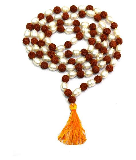 Natural Rudraksha Pearl Mala 6 M M Beads 108 1 Beads Japa Rosary