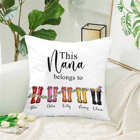 Personalized Name Pillowcase Custom Nana Mom T Cushion Etsy