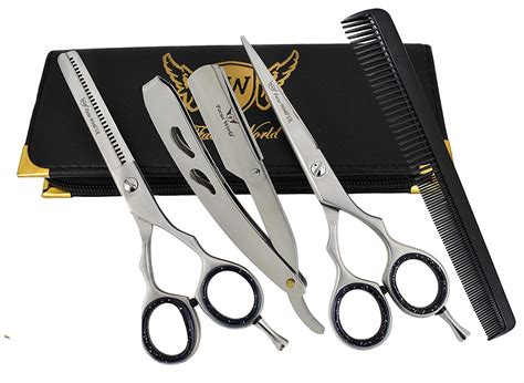 5 Pcsset Professional Salon Barber Scissors Hairdressing Shears Tool