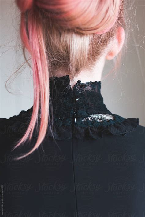 Rear View Of Girl With Pink Hair By Stocksy Contributor Jacqui