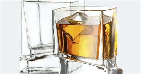 Joyjolt Carre Whiskey Glasses Set Of 2 Glassware Drop