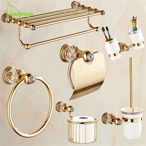 antique gold polish gold brass finish bathroom accessories european bathroom hardware set luxury