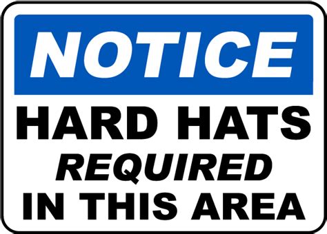 Hard Hats Required In This Area Sign Get 10 Off Now