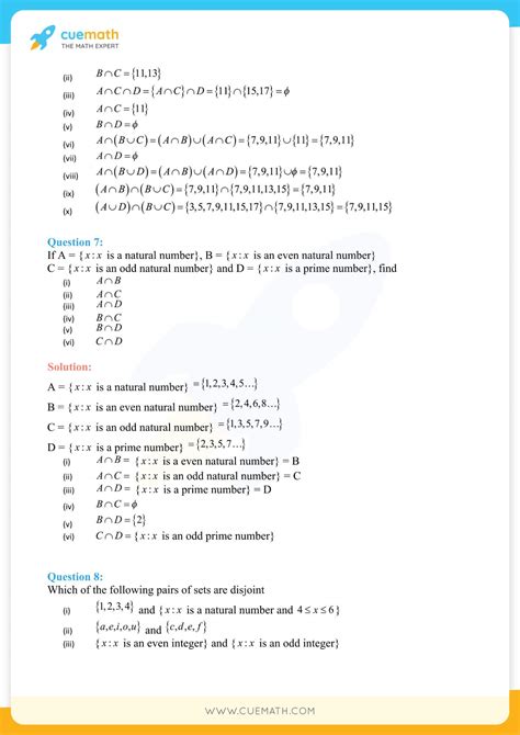 Ncert Solutions For Class 11 Maths Chapter 1 Sets Access Free Pdf