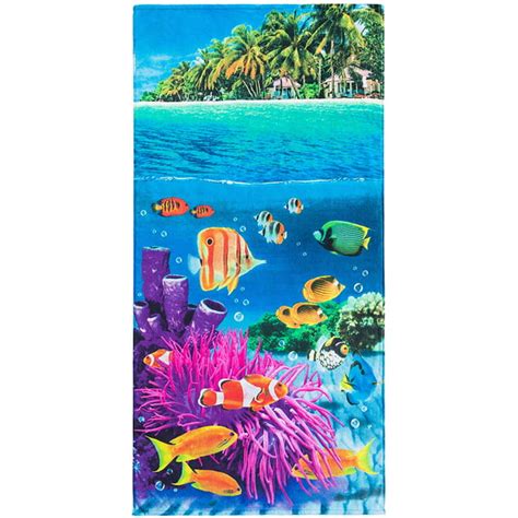 Tropical Island Beach Towel 30 X 60 100 Cotton