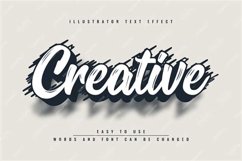 Premium Vector Creative Illustrator Editable Text Effect