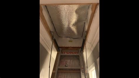 How To Insulate Attic Pull Down Stair Youtube