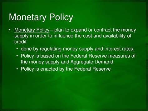 Ppt Monetary Policy Powerpoint Presentation Free Download Id3092542