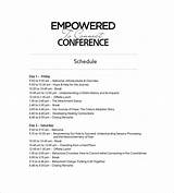 Pictures of Conference Schedule Template Word