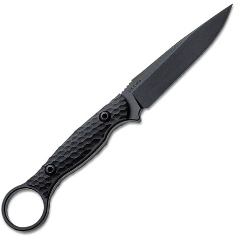 Toor Knives Anaconda Fixed Blade Shadow Black G 10 Handle Black Blade