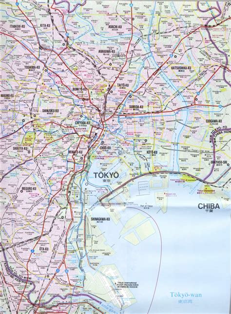 Detailed Map Of Tokyo Free Printable Maps