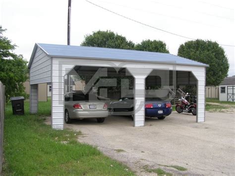 Most steel single carports look to run right around $2200.00 regardless if it's freestanding or attached at diyhomeimprovementkits.com. Carport | Boxed Eave Roof | 22W x 26L x 9H | 2 Extended ...
