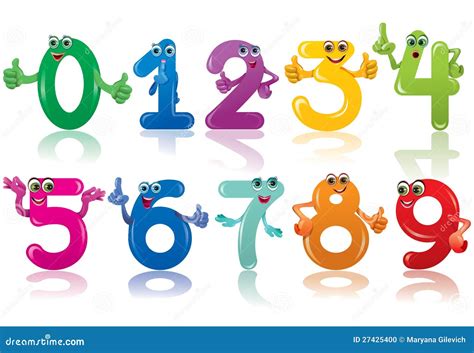 Funny Numbers Stock Vector Illustration Of Animated 27425400