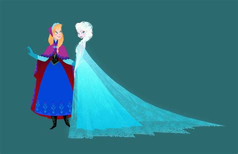 Anna and Elsa Concept Art by Brittney Lee | Disney art style, Disney illustration, Brittney lee