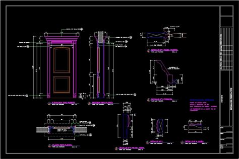Wooden Door With Molds Details Dwg Detail For Autocad Designs Cad