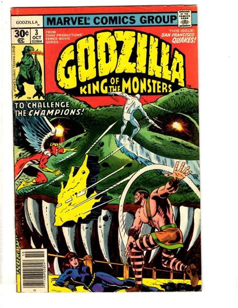 Lot Of 5 Godzilla Marvel Comic Books 3 5 6 7 8 Dinosaur Toho J294