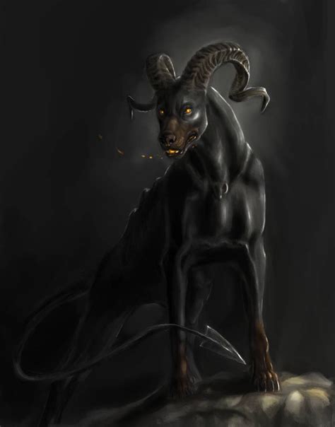 Demon By Muns11 Demon Dog Mythical Creatures Art Dark Fantasy Art