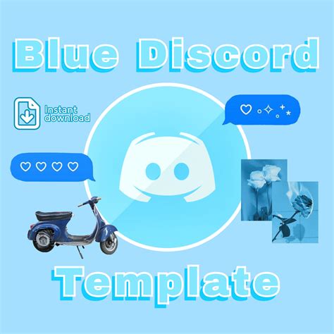 Aesthetic Blue Discord Server Template Instant Download Etsy