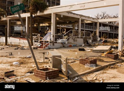 Hurricane Katrina Damage In Biloxi Mississippi Usa Stock Photo Alamy